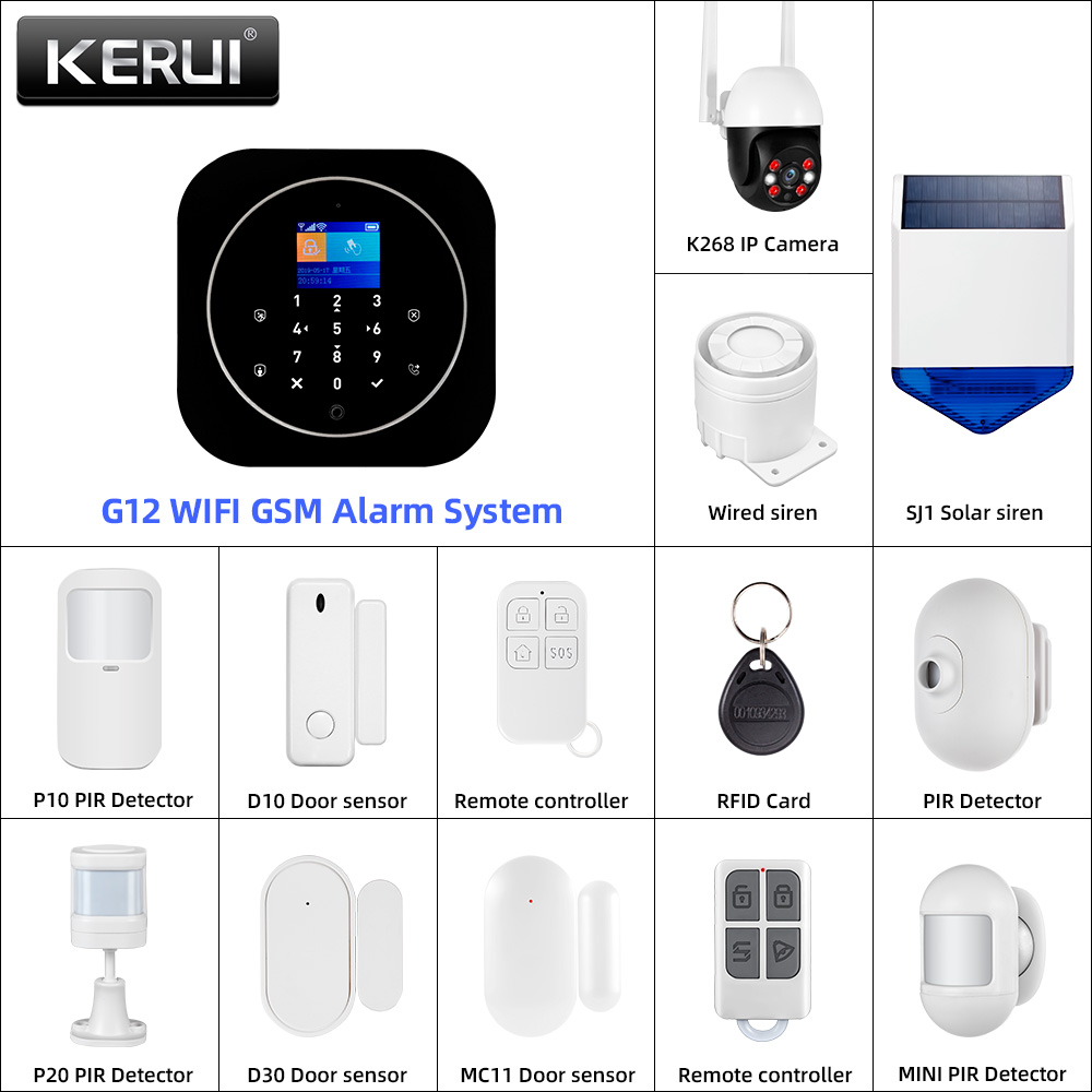 Home Security System Installation - KERUI G12 2G Wifi Nirkabel Sistem