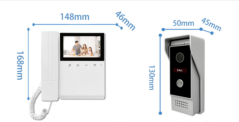 Peephole Camera Viewer - Monitor TFT 4.3 Inci, Interkom Video