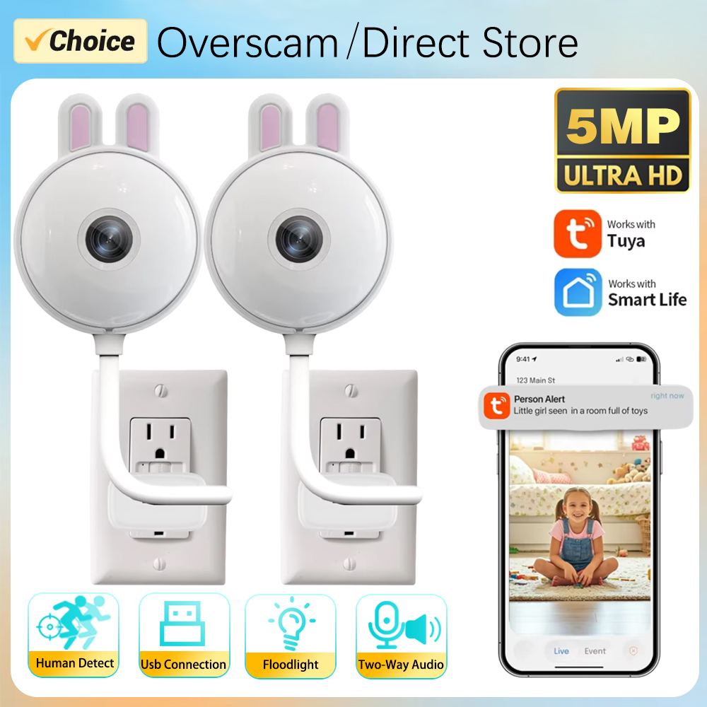 Home Security Flood Lights - Kamera Lampu USB Mini Tuya Indoor