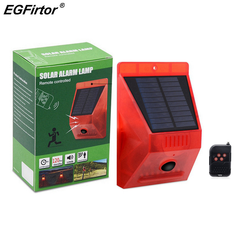 Home Security Yard Sensors - Solar Lampu Alarm Remote Kontrol Keamanan