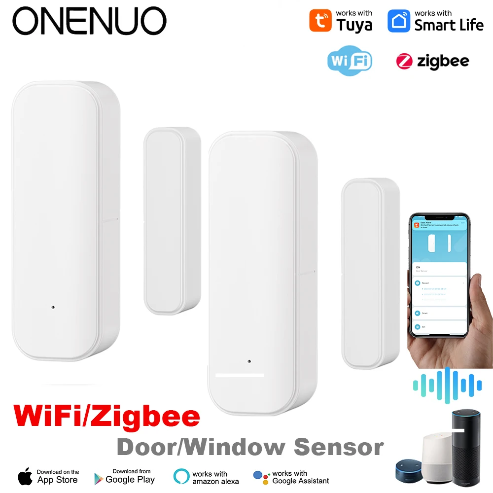 Home Security Battery - Tuya Sensor pintu jendela Zigbee WiFi,