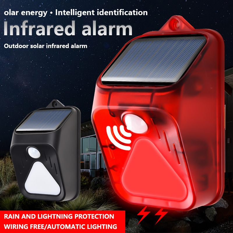 Home Security Yard Sensors - Lampu Alarm Tenaga Surya Tahan Air