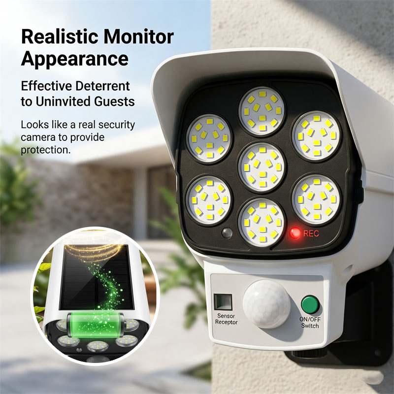 Home Security Yard Sensors - Kamera Keamanan Tiruan Tenaga Surya dengan