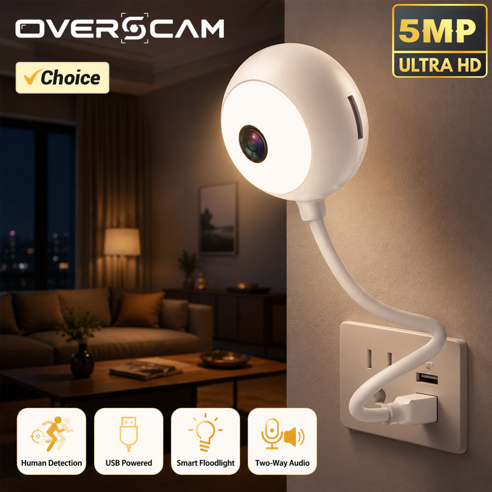 Home Security Flood Lights - Kamera IP Mini WiFi USB 5MP