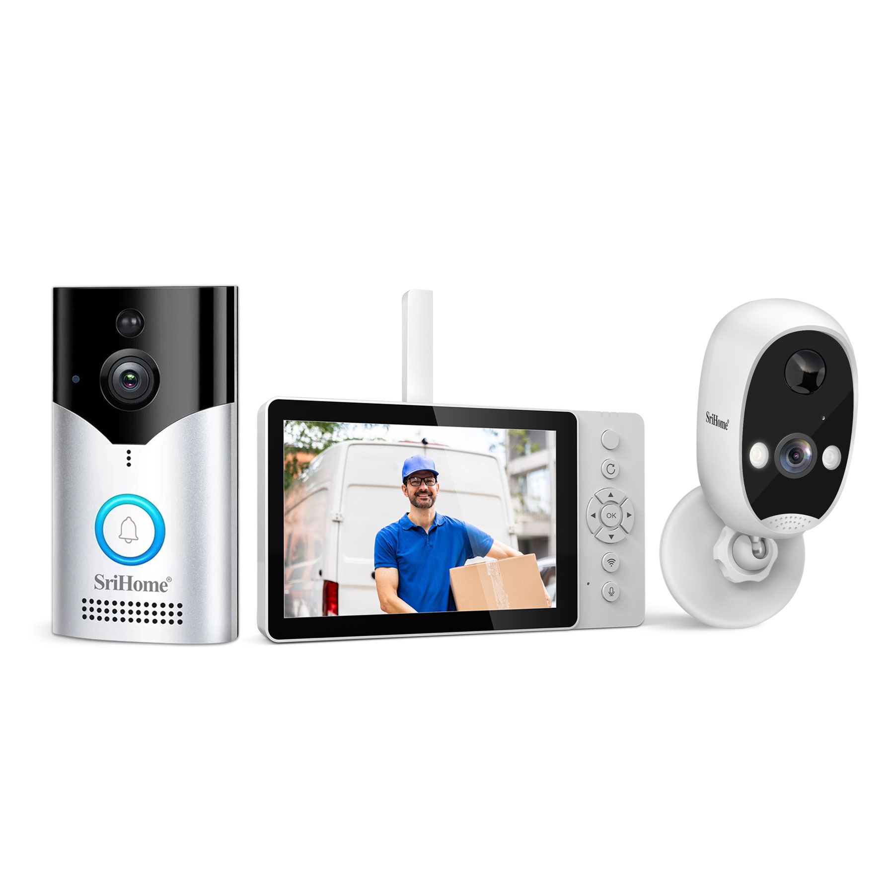 Peephole Camera Viewer - Srihome SH054+DH008 4MP 1400P Konsumsi Daya