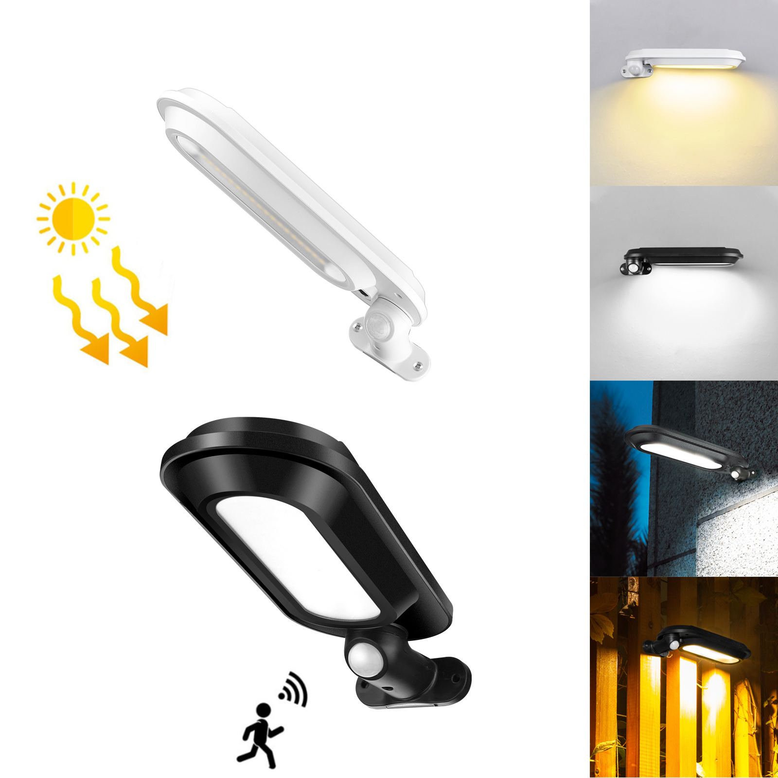 Home Security Yard Sensors - Lampu Dinding LED tenaga surya dapat