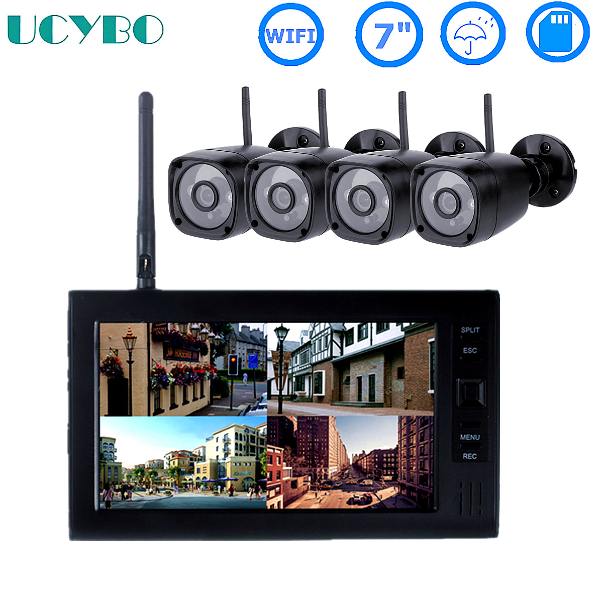 Home Security Battery - Kamera video cctv lcd 7 
