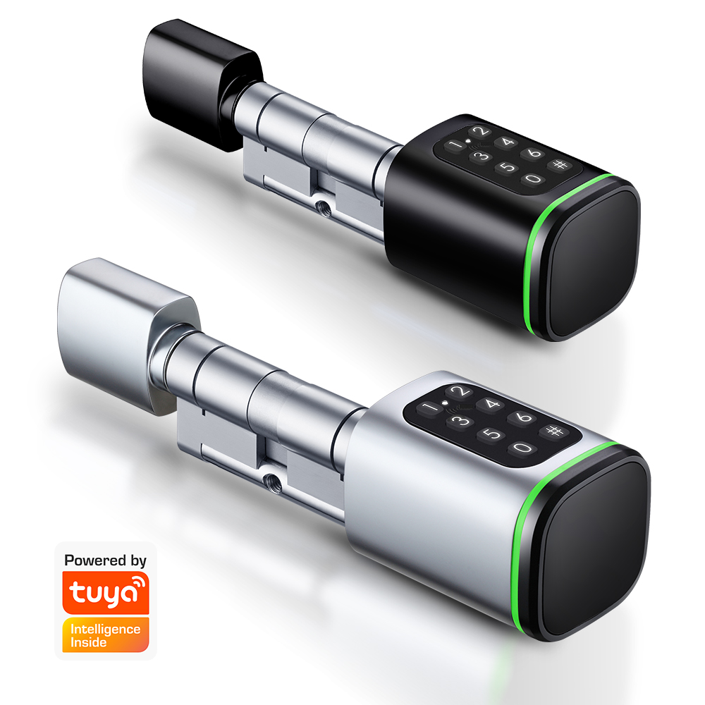 Home Security Battery - Kunci Silinder Pintar Tuya 60-90Mm Aplikasi