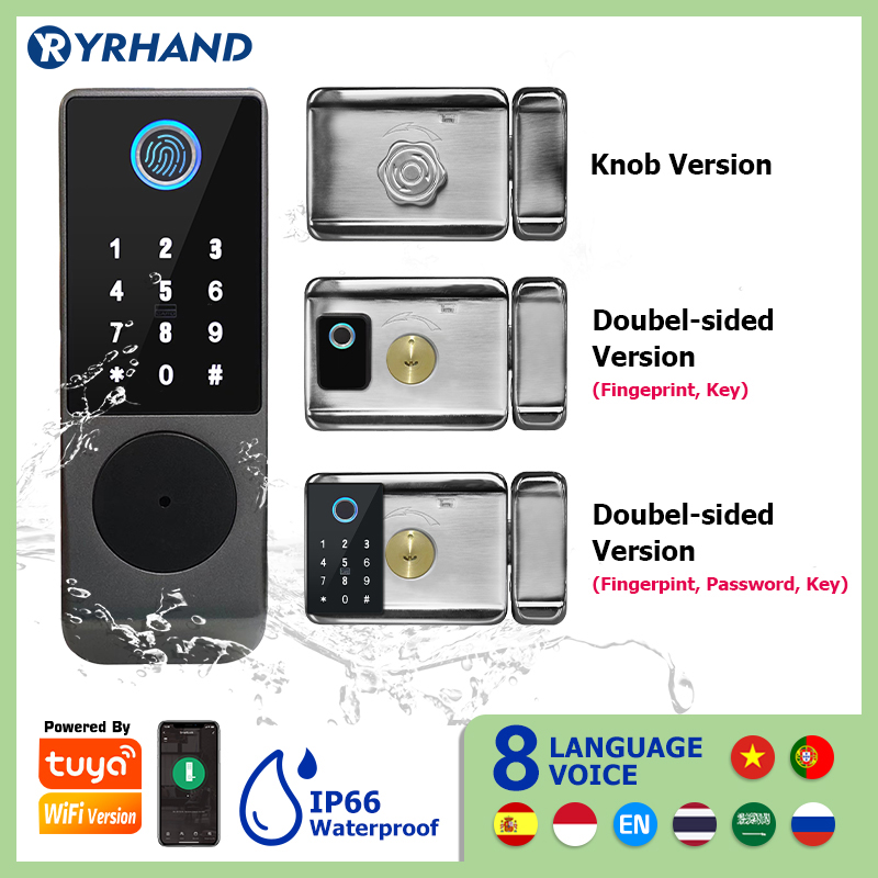 Home Security Battery - Tuya Kunci Pintar Tahan Air Wifi