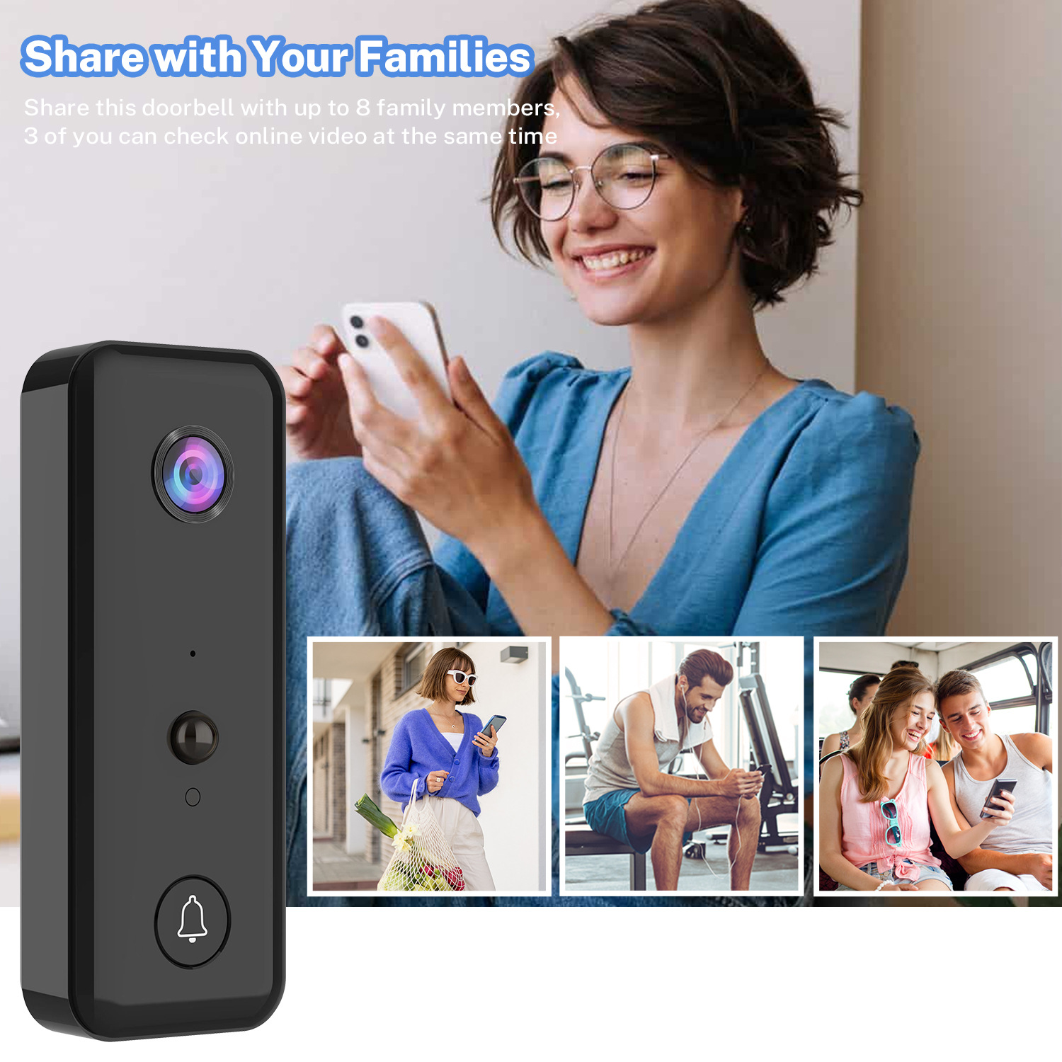720P Aiwit APP Penyimpanan Clo - Peephole Camera Viewer ulasan dan harga
