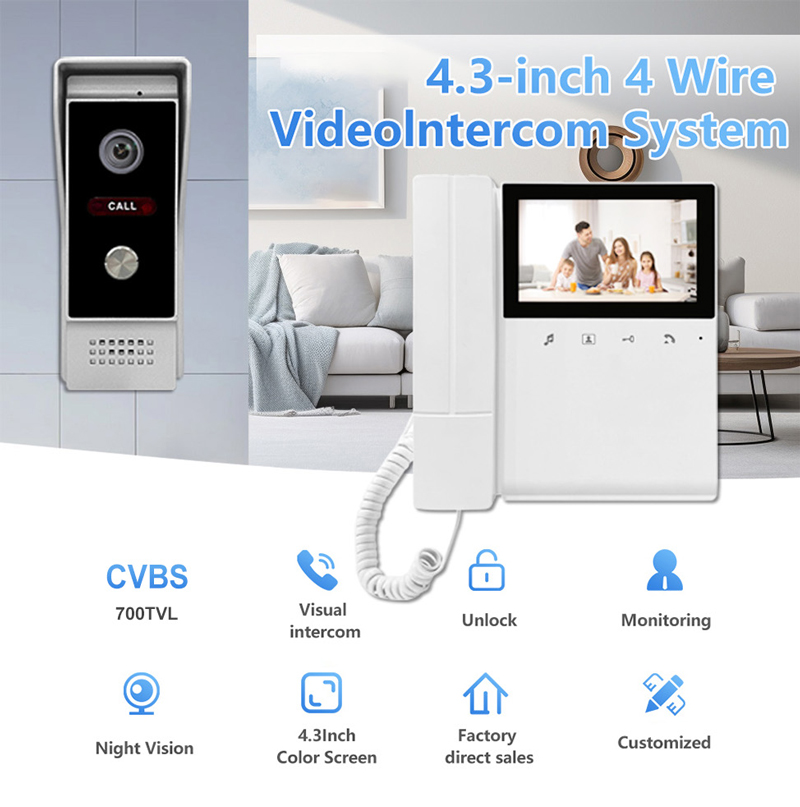 Monitor TFT 4.3 Inci, Interkom - Peephole Camera Viewer ulasan dan harga