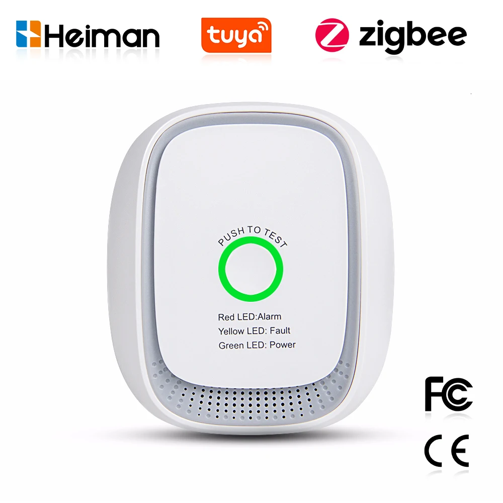 HEIMAN Zigbee Tuya Sensor Gas  - Home Security With Alarm ulasan dan harga