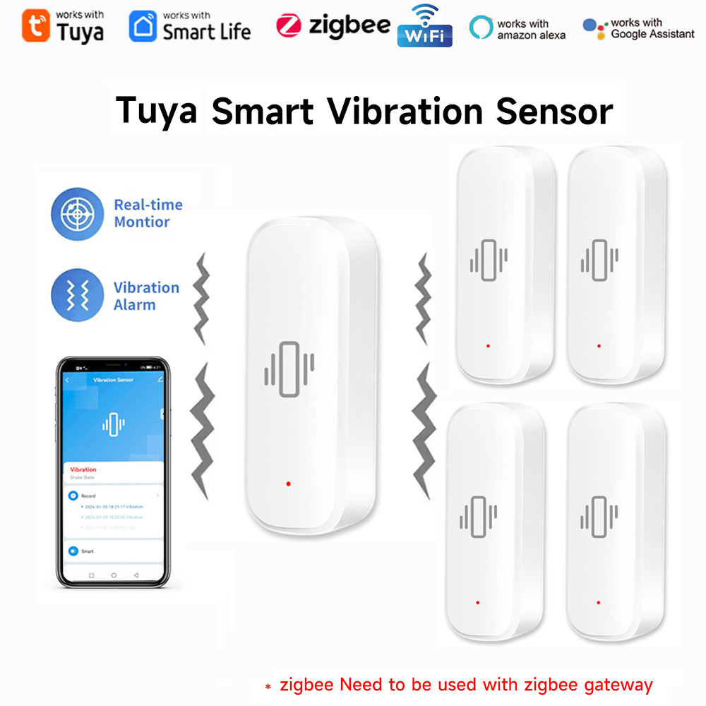 Tuya WiFi Zigbee Sensor Getara - Home Security With Alarm ulasan dan harga