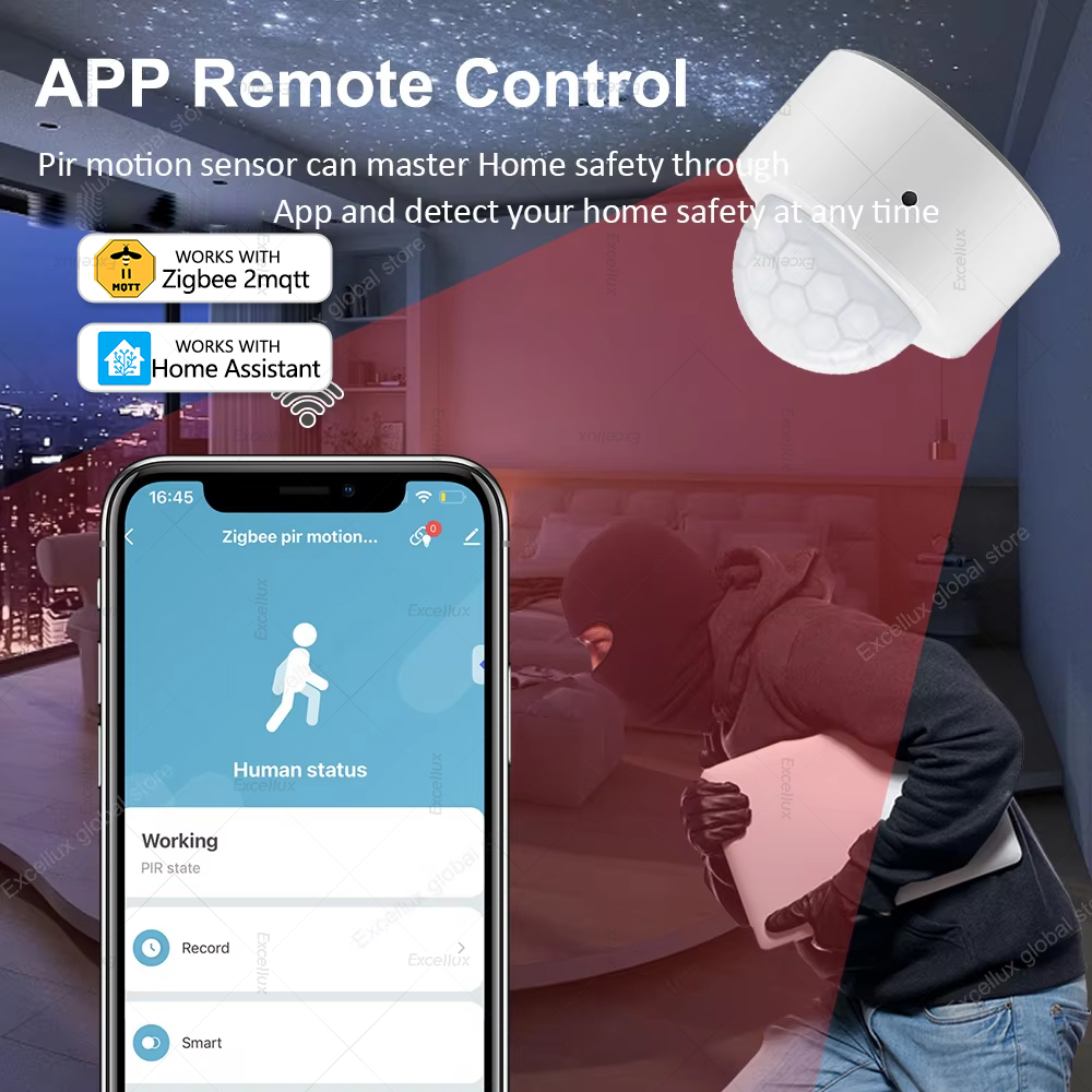 ZigBee PIR Sensor Gerak Mini I - Home Security With Alarm ulasan dan harga