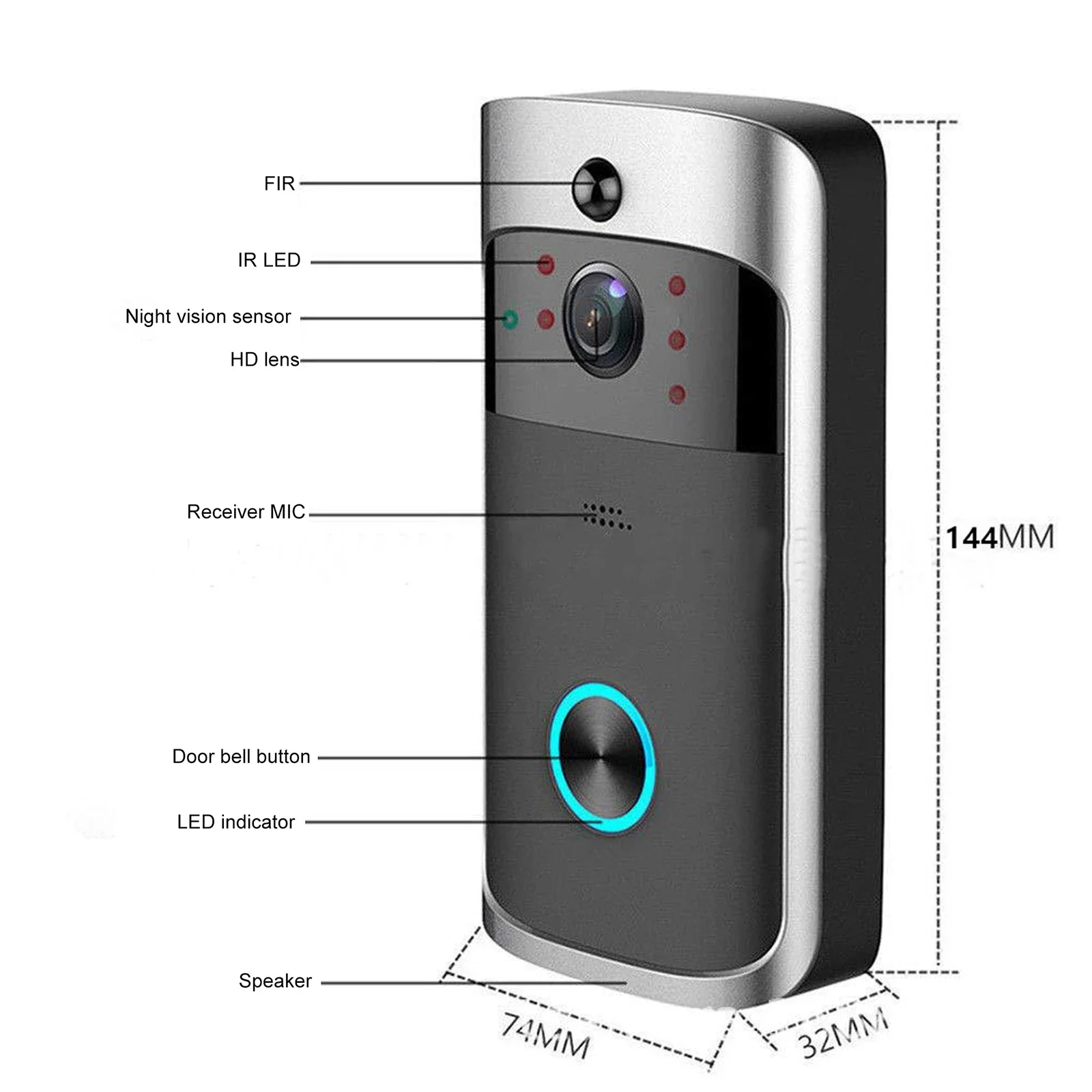 2026 NEW V5 Video Door Bell Wi - Home Security Recorder ulasan dan harga