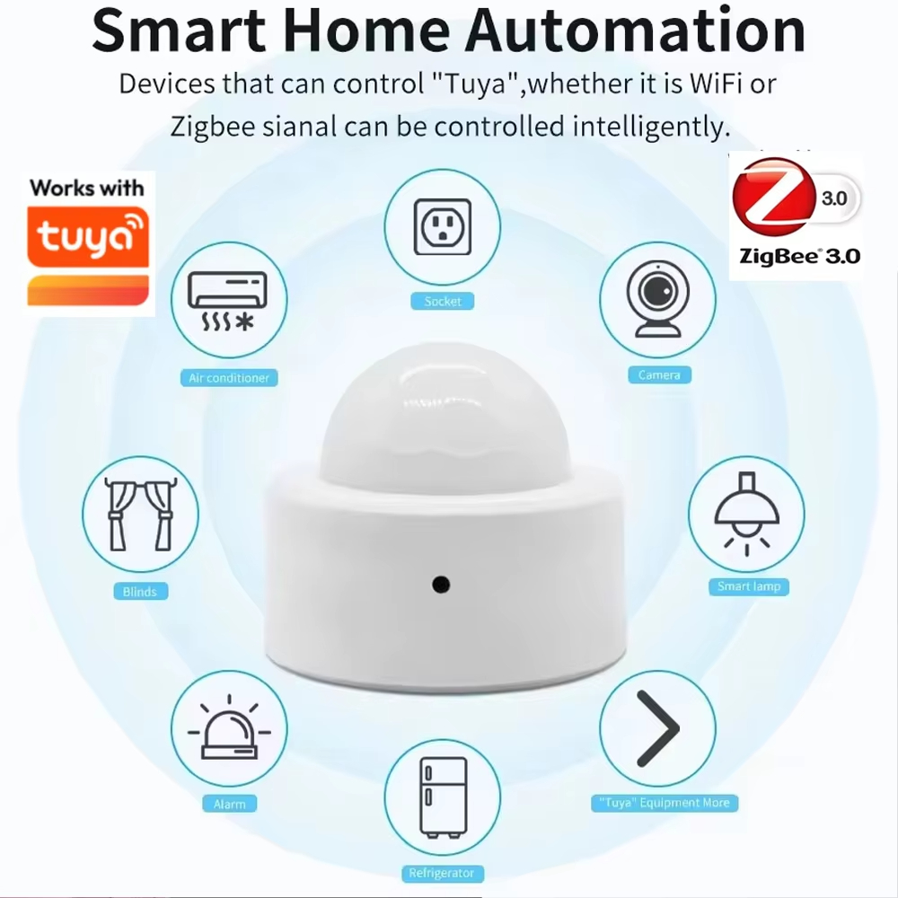 Sensor Gerak PIR Mini Zigbee,  - Home Security With Alarm ulasan dan harga