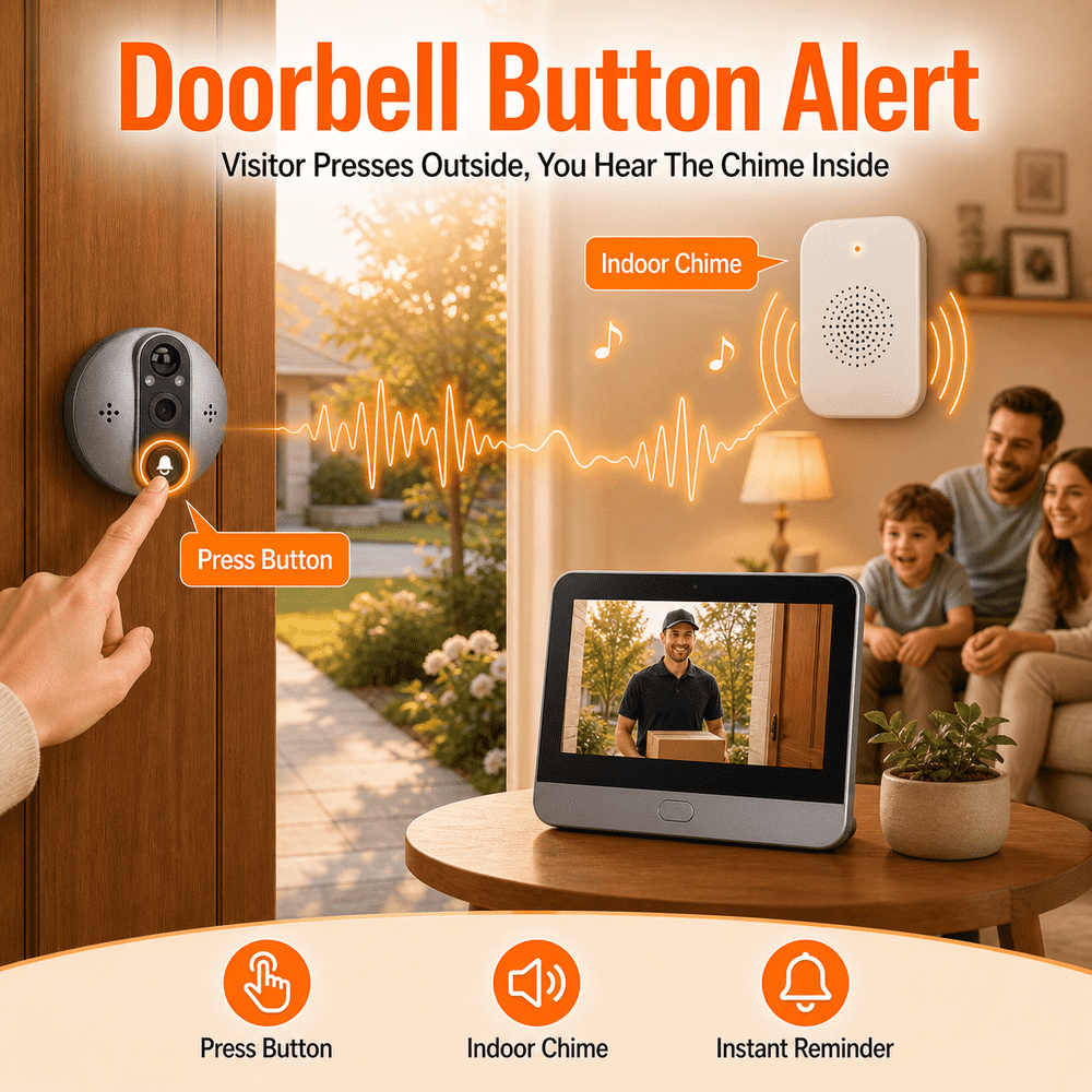 4.3 Inci Tuya Smart Life 5MP M - Peephole Camera Viewer ulasan dan harga