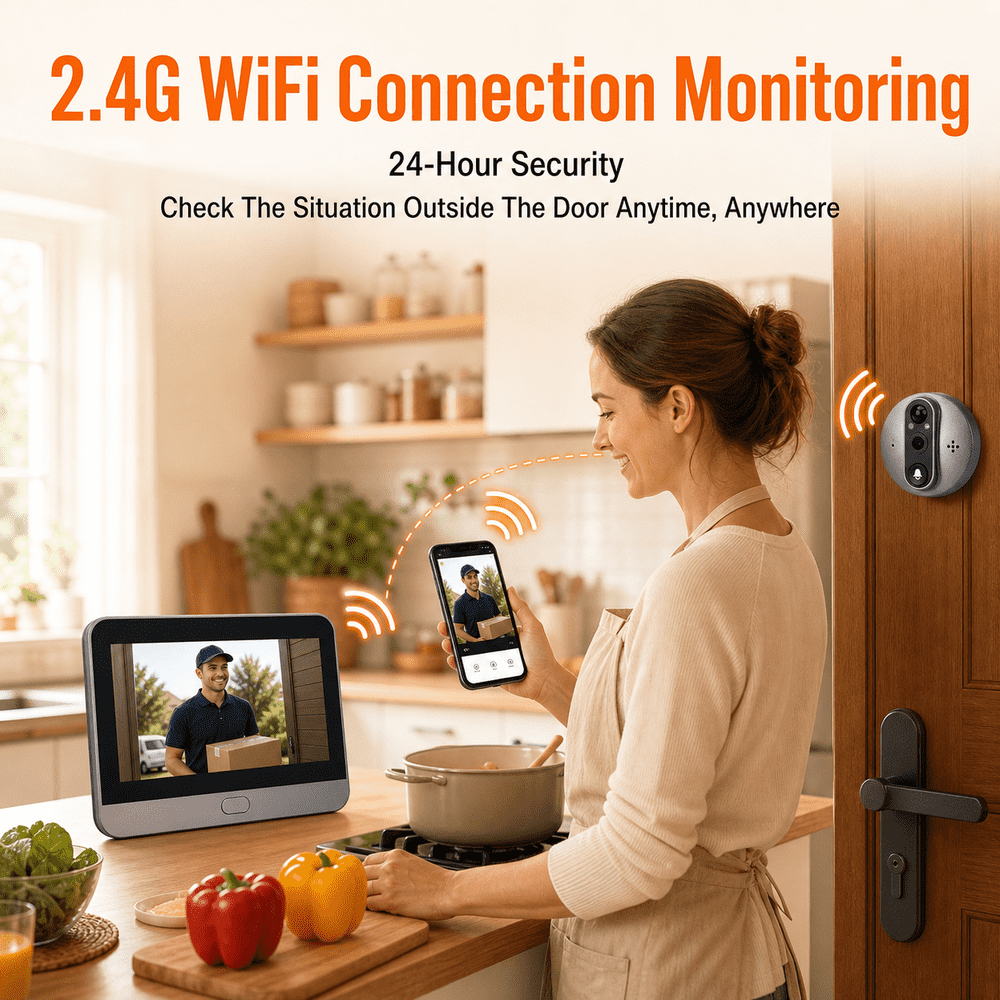 4.3 Inci Tuya Smart Life 5MP M - Peephole Camera Viewer ulasan dan harga