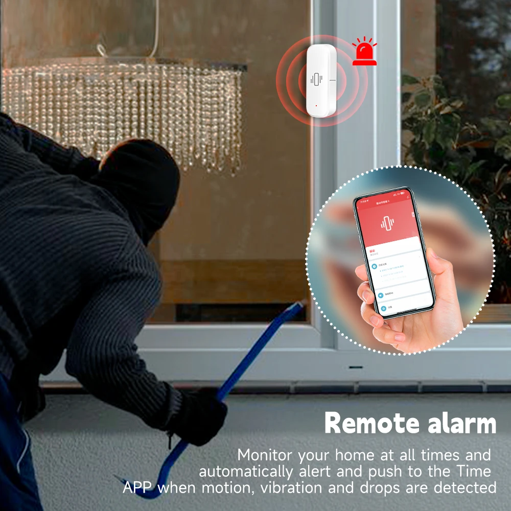 Sensor Getaran Cerdas WiFi/Zig - Home Security With Alarm ulasan dan harga