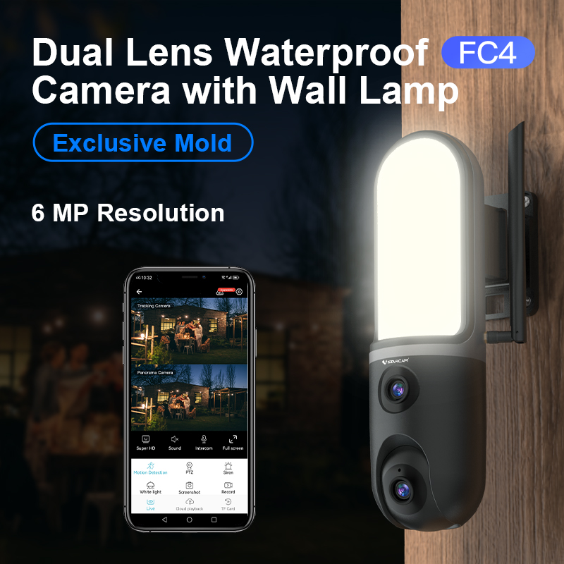Kamera Lampu Taman 6MP O-Kam A - Home Security Flood Lights ulasan dan harga