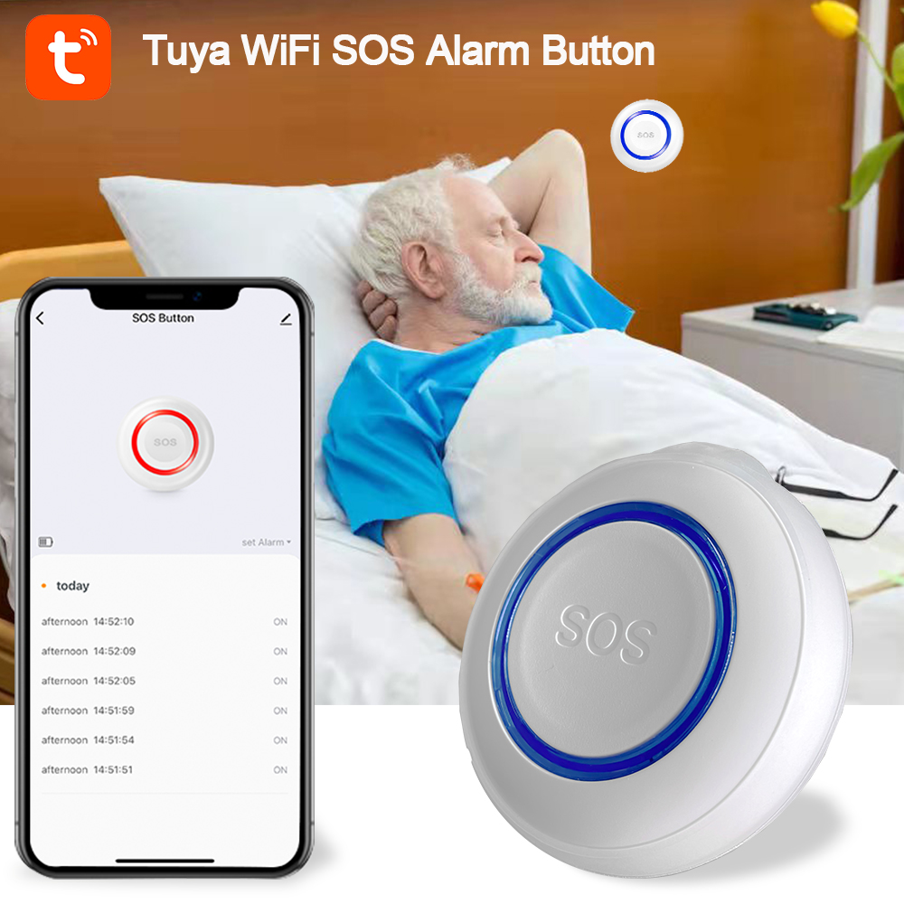 Tuya baterai tombol Alarm SOS  - Home Security Outdoor ulasan dan harga
