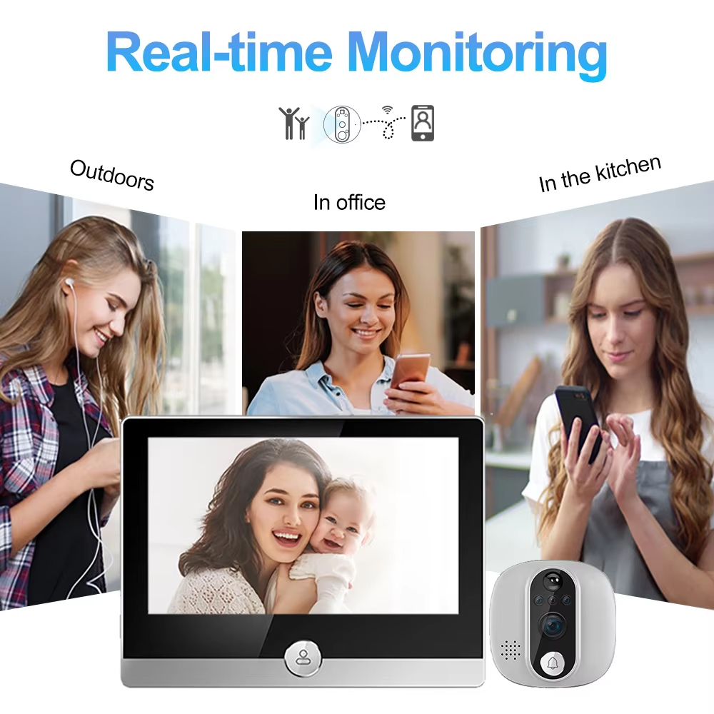 Tuya kamera bel pintu WiFi 108 - Peephole Camera Viewer ulasan dan harga