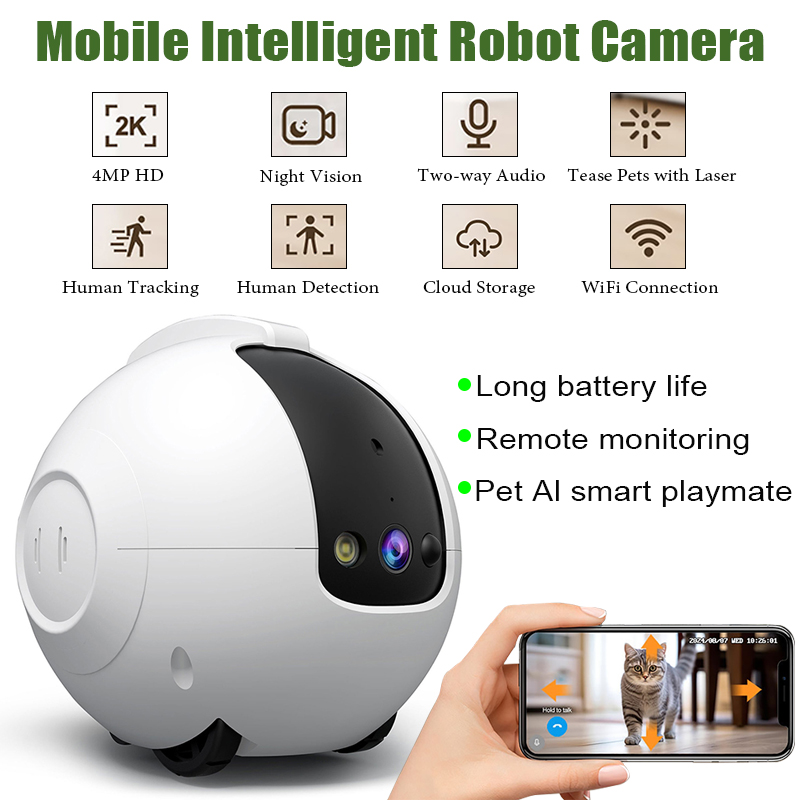 Kamera Keamanan Perawatan Ruma - Home Security Robot Dog ulasan dan harga