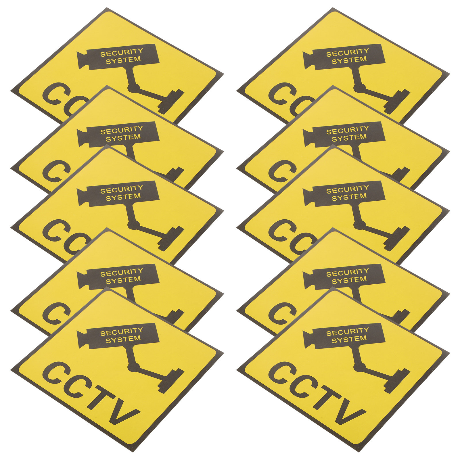 10Pcs Stiker Peringatan Video  - Home Security Companies ulasan dan harga