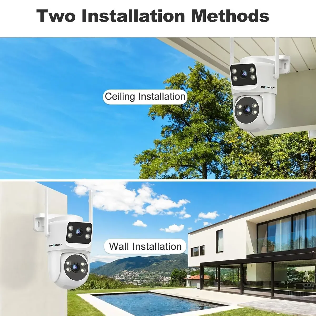 Kamera Keamanan WiFi GENBOLT P - Home Security System Installation ulasan dan harga