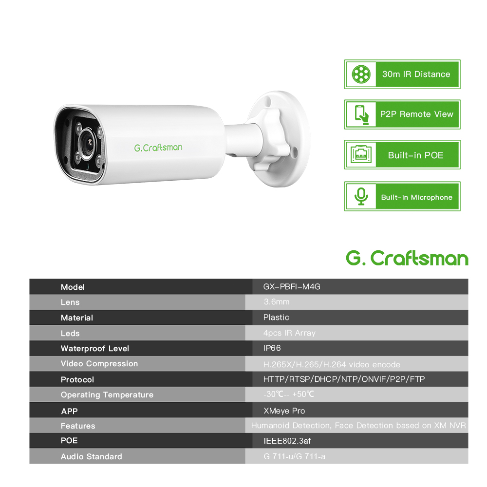 Kamera IP POE C GC PB 4MP, Mik - Home Security Tips ulasan dan harga