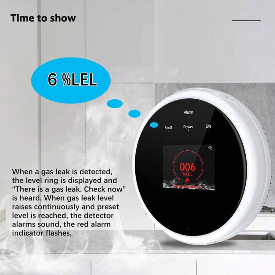 Sensor Alarm Gas WiFi 2.4G Det - Home Security Upgrades ulasan dan harga