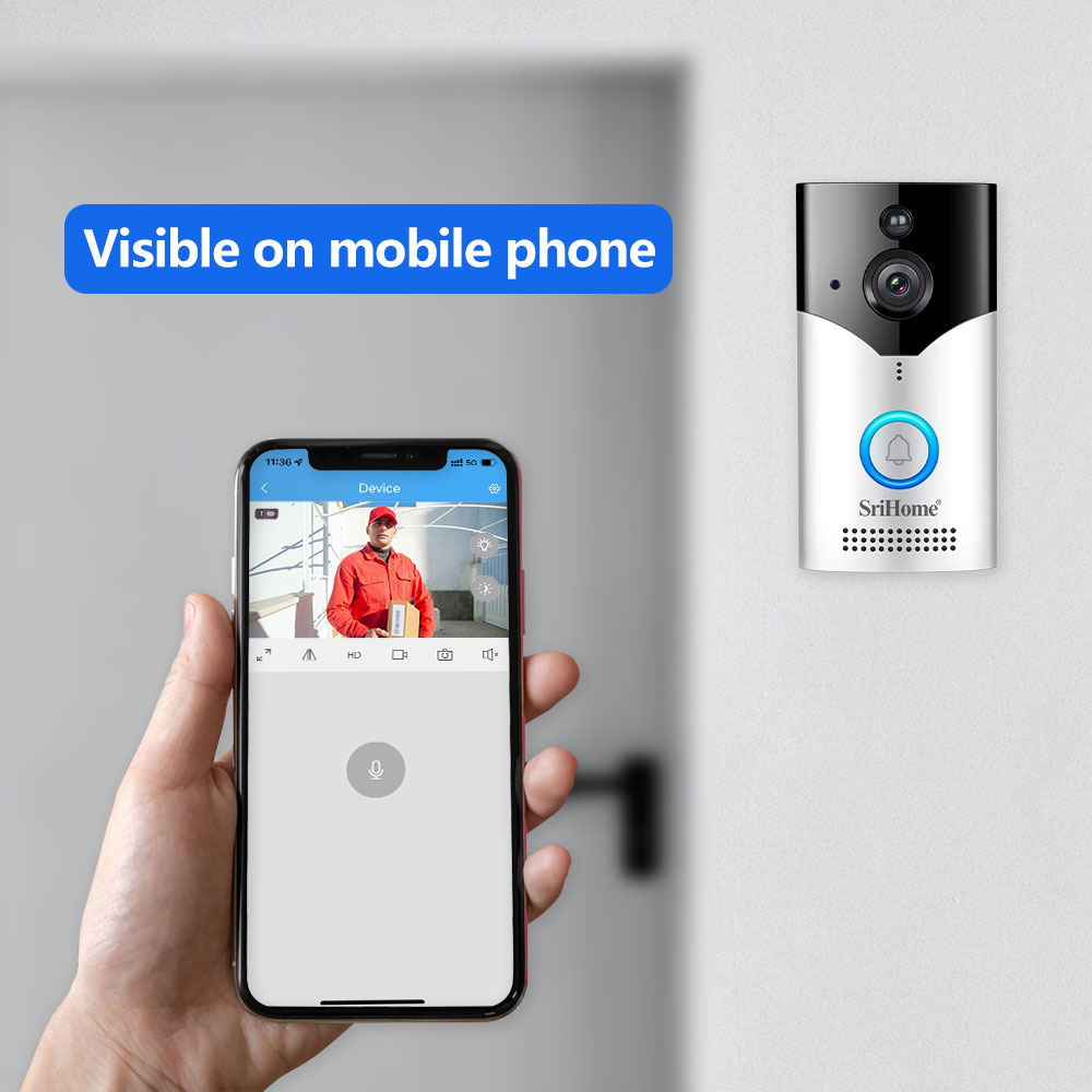 Srihome DH002 4MP 1440P Konsum - Peephole Camera Viewer ulasan dan harga