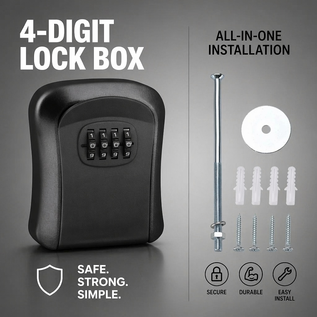 Kotak Penyimpanan Kunci Tahan  - Home Security Officer ulasan dan harga