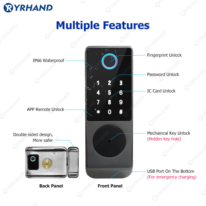 Tuya Kunci Pintar Tahan Air Wi - Home Security Battery ulasan dan harga